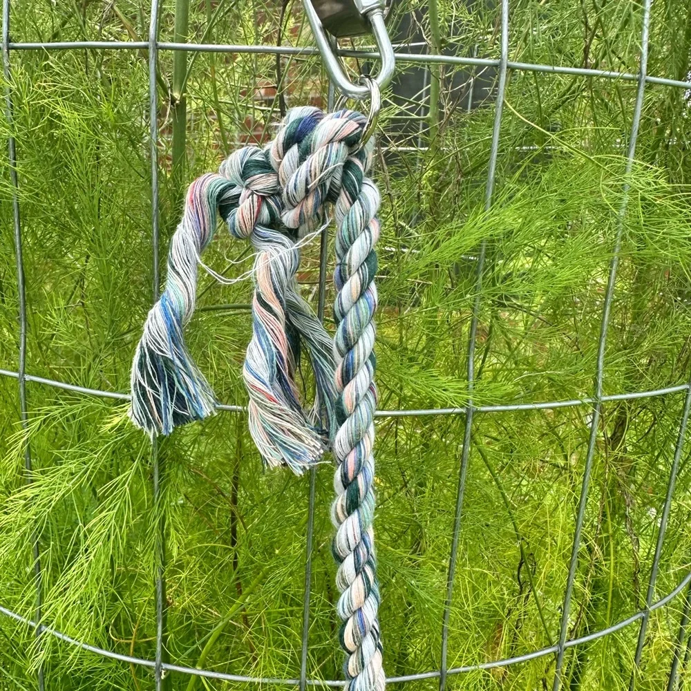 Handmade- Medium Colorful Rope Ball Parrot Bird Toy